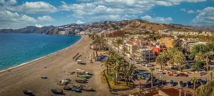 Framed Print : Aerial view of Almunecar on Spain's south coast Framed Print : Aerial view of Almunecar on Spain's south coast