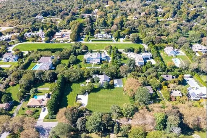 Framed Print : Aerial view of an Amagansett, NY neighborhood Framed Print : Aerial view of an Amagansett, NY neighborhood