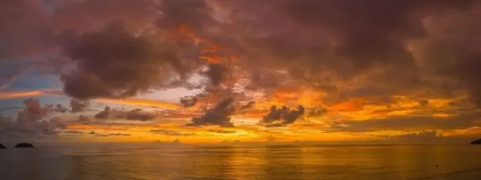 Framed Print : aerial view amazing sky in sunset above the ocean at Karon beach Phuket Framed Print : aerial view amazing sky in sunset above the ocean at Karon beach Phuket