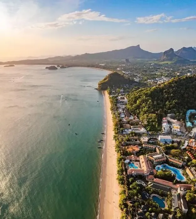 Framed Print : Aerial view of Ao Nang Beach in Krabi, Thailand Framed Print : Aerial view of Ao Nang Beach in Krabi, Thailand