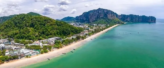 Framed Print : Aerial view of Ao Nang Beach in Krabi, Thailand Framed Print : Aerial view of Ao Nang Beach in Krabi, Thailand