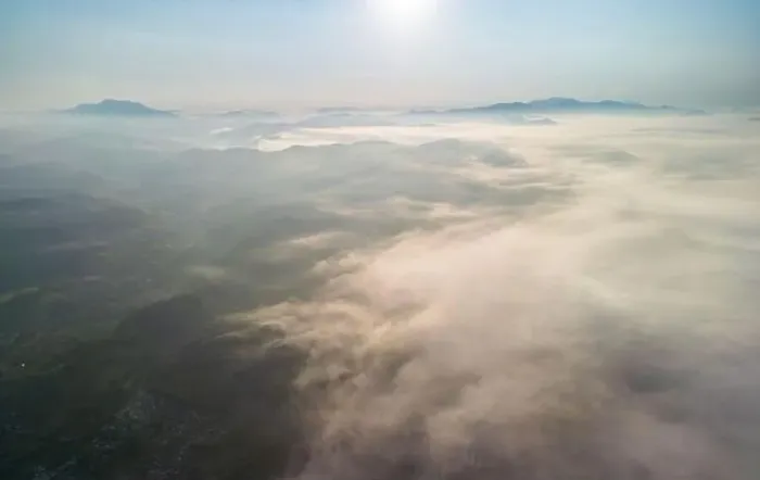 Framed Print : Aerial view of Apuseni Mountains in Romania Framed Print : Aerial view of Apuseni Mountains in Romania