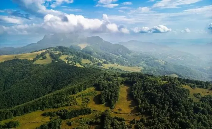 Framed Print : Aerial view of Apuseni Mountains in Romania Framed Print : Aerial view of Apuseni Mountains in Romania