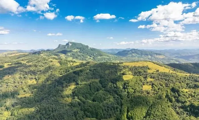 Framed Print : Aerial view of Apuseni Mountains in Romania Framed Print : Aerial view of Apuseni Mountains in Romania