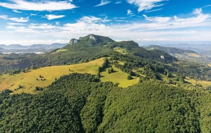 Framed Print : Aerial view of Apuseni Mountains in Romania Framed Print : Aerial view of Apuseni Mountains in Romania