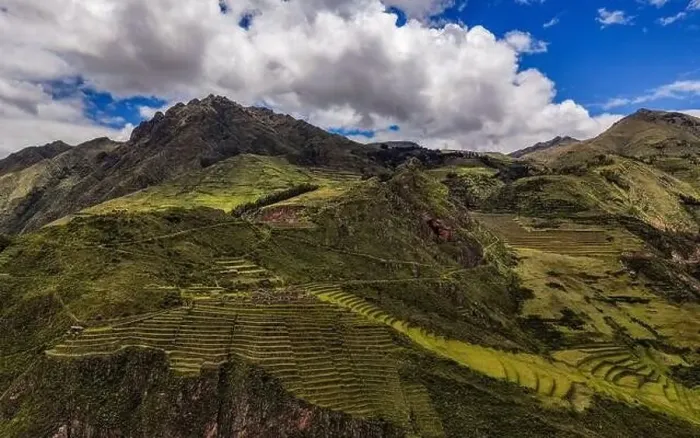 Framed Print : Aerial view of some part of The Archeological Site of Pisac (Inca Sacred Valley of Peru) Framed Print : Aerial view of some part of The Archeological Site of Pisac (Inca Sacred Valley of Peru)