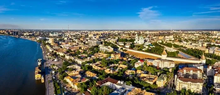 Framed Print : Aerial view of Astrakhan Kremlin, a fortress in Russia Framed Print : Aerial view of Astrakhan Kremlin, a fortress in Russia