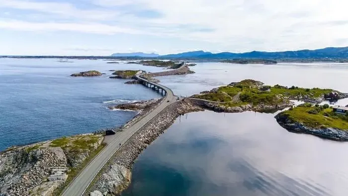 Framed Print : An aerial view of the Atlantic Road in Norway, a scenic bridge connecting islands in the Norwegian Sea Framed Print : An aerial view of the Atlantic Road in Norway, a scenic bridge connecting islands in the Norwegian Sea