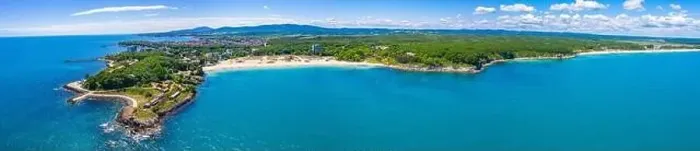 Framed Print : Aerial view of Atliman beach in Kiten, Bulgaria Framed Print : Aerial view of Atliman beach in Kiten, Bulgaria