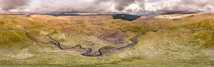 Framed Print : Aerial view of the B4391 through the moor and mountains of Wales, Snowdonia - United Kingdom Framed Print : Aerial view of the B4391 through the moor and mountains of Wales, Snowdonia - United Kingdom