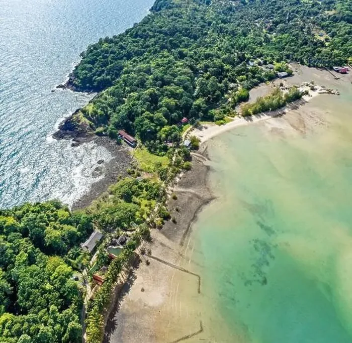 Framed Print : Aerial view of Bang Bao Cliff in koh Chang, Trat, Thailand Framed Print : Aerial view of Bang Bao Cliff in koh Chang, Trat, Thailand