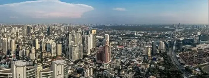 Framed Print : Aerial view of Bangkok Asoke, Khlong Toey during covid lockdown, Thailand Framed Print : Aerial view of Bangkok Asoke, Khlong Toey during covid lockdown, Thailand