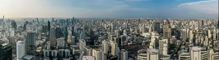 Framed Print : Aerial view of Bangkok Asoke, Khlong Toey during covid lockdown, Thailand Framed Print : Aerial view of Bangkok Asoke, Khlong Toey during covid lockdown, Thailand