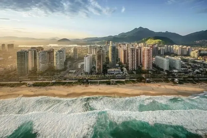 Framed Print : Aerial view of Barra da Tijuca - Rio de Janeiro, Brazil Framed Print : Aerial view of Barra da Tijuca - Rio de Janeiro, Brazil