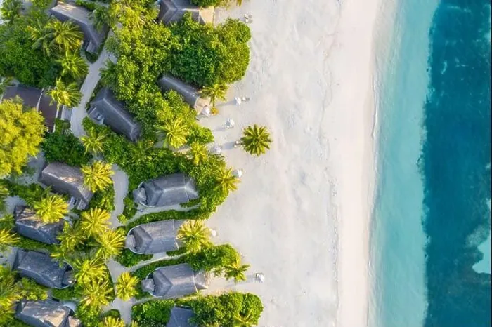 Framed Print : Aerial view of beach in Maldives. Amazing aerial landscape in Maldives islands, blue sea and coral reef view from drone or plane. Exotic summer travel Framed Print : Aerial view of beach in Maldives. Amazing aerial landscape in Maldives islands, blue sea and coral reef view from drone or plane. Exotic summer travel