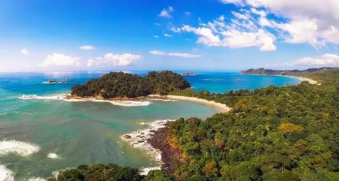 Framed Print : Aerial view of a beach in the Manuel Antonio National Park, Costa Rica Framed Print : Aerial view of a beach in the Manuel Antonio National Park, Costa Rica
