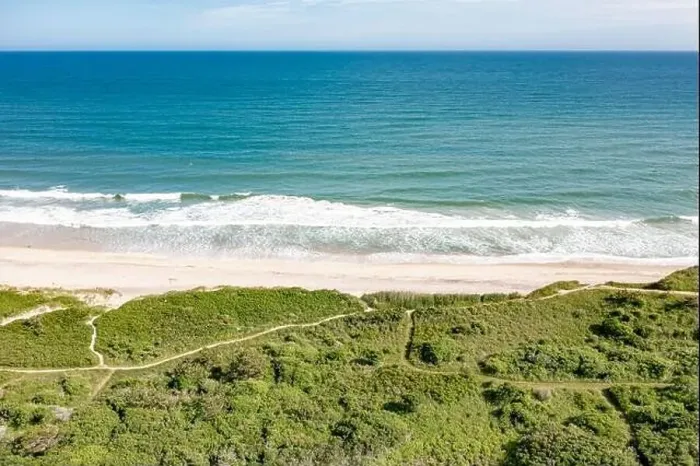 Framed Print : aerial view of the beach in Montauk, NY Framed Print : aerial view of the beach in Montauk, NY