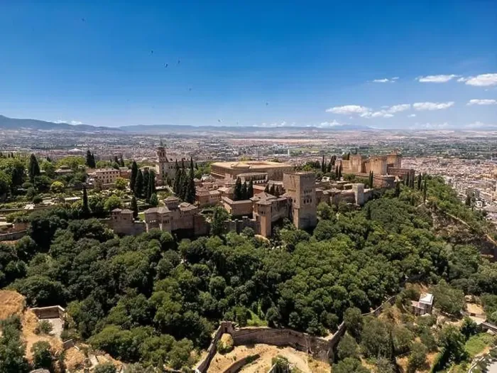 Framed Print : Aerial view of the beautiful Alhambra in Granada, Andalusia, Spain Framed Print : Aerial view of the beautiful Alhambra in Granada, Andalusia, Spain