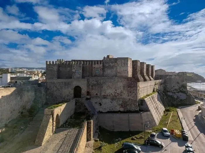 Framed Print : aerial view of the beautiful castle of Guzmán el Bueno in the municipality of Tarifa, Andalusia Framed Print : aerial view of the beautiful castle of Guzmán el Bueno in the municipality of Tarifa, Andalusia