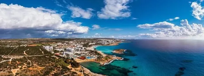 Framed Print : Aerial view of beautiful Nissi beach in Ayia Napa Framed Print : Aerial view of beautiful Nissi beach in Ayia Napa