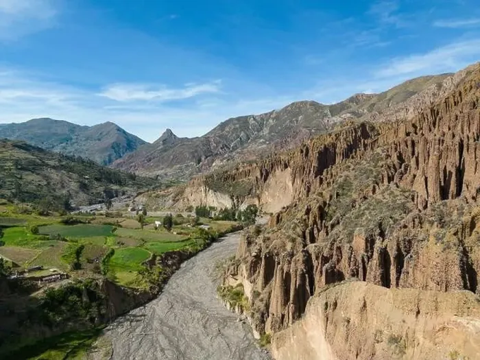 Framed Print : Aerial view of the beautiful Palca Canyon Framed Print : Aerial view of the beautiful Palca Canyon