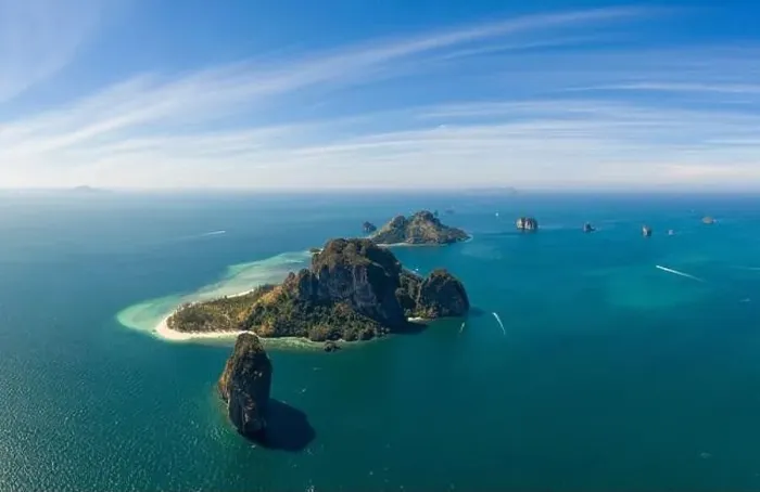 Framed Print : Aerial view of beautiful Poda Island in Thailand Framed Print : Aerial view of beautiful Poda Island in Thailand