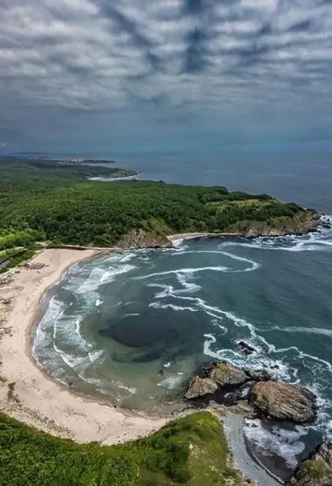 Framed Print : Aerial view to beautiful Silistar beach near to Sinemorec, Bulgaria Framed Print : Aerial view to beautiful Silistar beach near to Sinemorec, Bulgaria