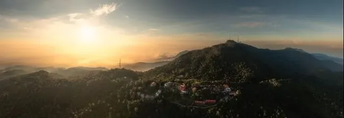 Framed Print : Aerial view of a beautiful sunrise at Jerai Mountain or Gunung Jerai, Kedah, MALAYSIA Framed Print : Aerial view of a beautiful sunrise at Jerai Mountain or Gunung Jerai, Kedah, MALAYSIA