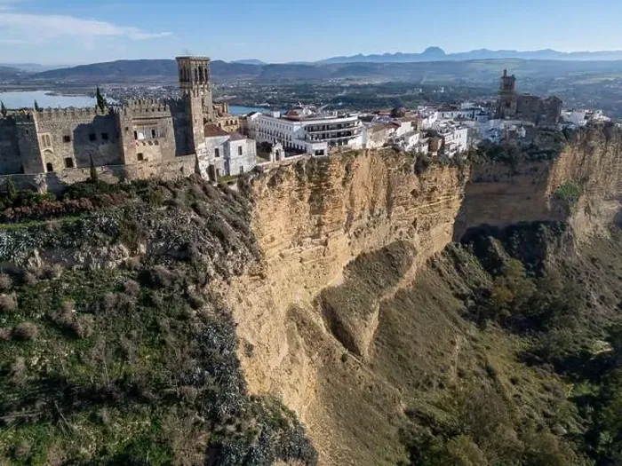 Framed Print : aerial view of the beautiful village of Arcos de la Frontera in the province of Cadiz, Spain Framed Print : aerial view of the beautiful village of Arcos de la Frontera in the province of Cadiz, Spain