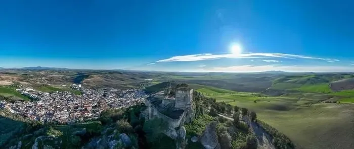 Framed Print : aerial view of the beautiful white village of Espera in the province of Cádiz, Andalusia Framed Print : aerial view of the beautiful white village of Espera in the province of Cádiz, Andalusia