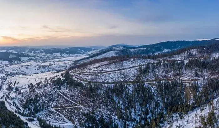 Framed Print : Aerial view of beautiful winter mountain slopes Framed Print : Aerial view of beautiful winter mountain slopes