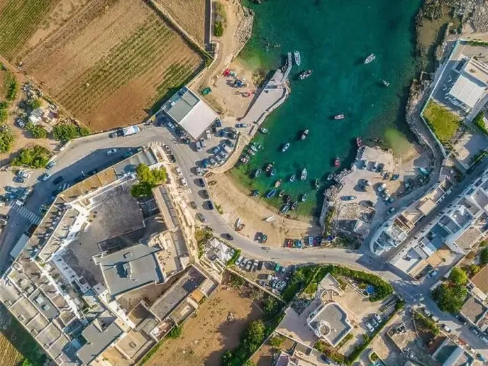Framed Print : Aerial view Benedictine Abbey of San Vito. Polignano a mare. Puglia. Italy Framed Print : Aerial view Benedictine Abbey of San Vito. Polignano a mare. Puglia. Italy