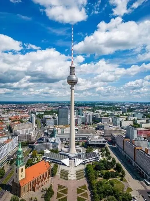 Framed Print : Aerial view of Berlin TV tower Framed Print : Aerial view of Berlin TV tower