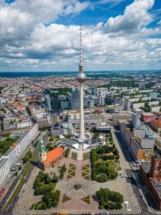Framed Print : Aerial view of Berlin TV tower Framed Print : Aerial view of Berlin TV tower