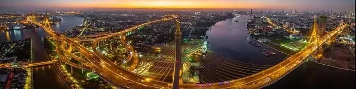 Framed Print : Aerial view of Bhumibol Bridge in Samut Prakan, Bangkok, Thailand Framed Print : Aerial view of Bhumibol Bridge in Samut Prakan, Bangkok, Thailand
