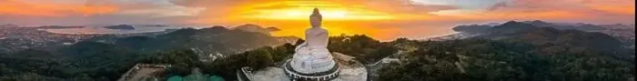 Framed Print : Aerial view of Big Buddha viewpoint at sunset in Phuket province, Thailand Framed Print : Aerial view of Big Buddha viewpoint at sunset in Phuket province, Thailand