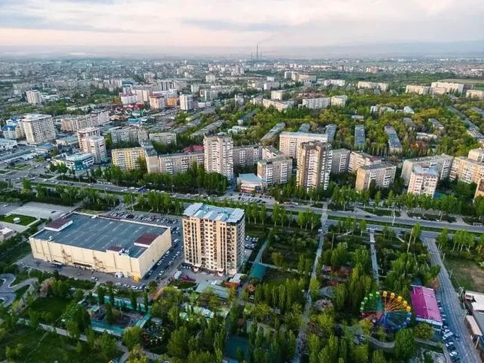 Framed Print : Aerial view of Bishkek city Kyrgyzstan Framed Print : Aerial view of Bishkek city Kyrgyzstan