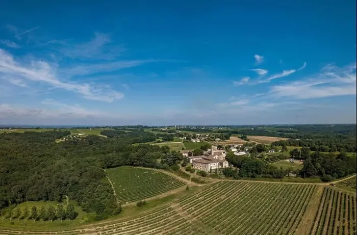 Framed Print : Aerial view Bordeaux Vineyard at sunrise, film by drone in summer, Entre deux mers, Rions Framed Print : Aerial view Bordeaux Vineyard at sunrise, film by drone in summer, Entre deux mers, Rions