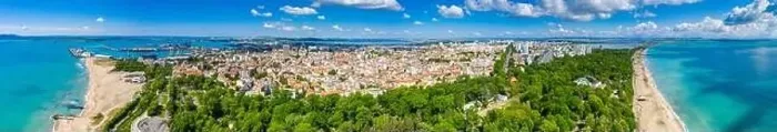 Framed Print : Aerial view of the Bulgarian city Bourgas Framed Print : Aerial view of the Bulgarian city Bourgas