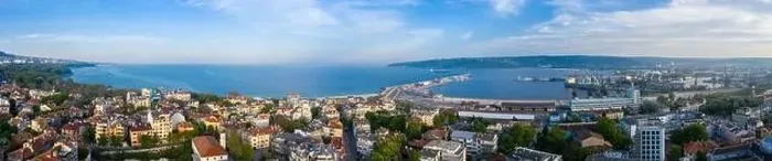 Framed Print : Aerial view of the Bulgarian city Varna Framed Print : Aerial view of the Bulgarian city Varna