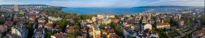 Framed Print : Aerial view of the Bulgarian city Varna Framed Print : Aerial view of the Bulgarian city Varna