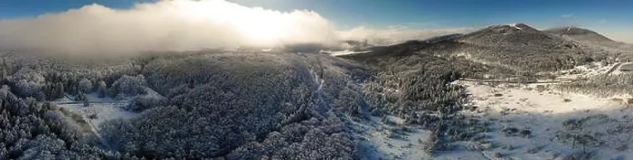 Framed Print : Aerial view of the Bulgarian mountains during the winter. Panorama Framed Print : Aerial view of the Bulgarian mountains during the winter. Panorama