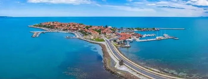 Framed Print : Aerial view of the Bulgarian town Nessebar Framed Print : Aerial view of the Bulgarian town Nessebar