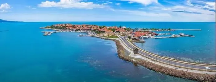 Framed Print : Aerial view of the Bulgarian town Nessebar Framed Print : Aerial view of the Bulgarian town Nessebar