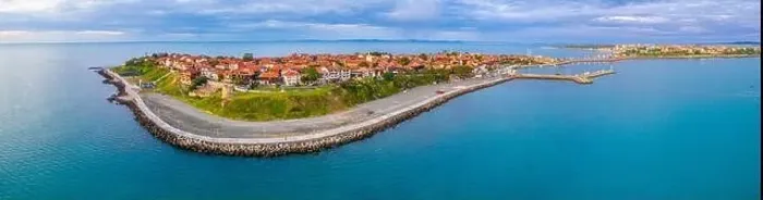 Framed Print : Aerial view of the Bulgarian town Nessebar Framed Print : Aerial view of the Bulgarian town Nessebar