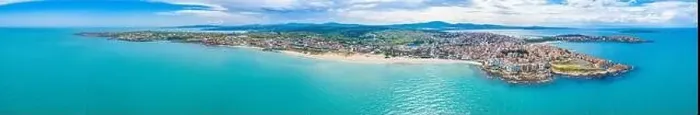 Framed Print : Aerial view of Bulgarian town Sozopol Framed Print : Aerial view of Bulgarian town Sozopol
