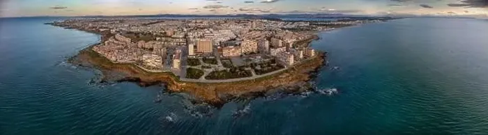 Framed Print : Aerial view of Cabo Cervera in Torrevieja, Alicante Framed Print : Aerial view of Cabo Cervera in Torrevieja, Alicante