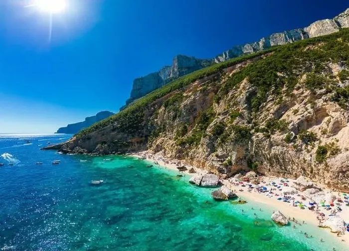 Framed Print : Aerial view of Cala Mariolu, Italy, east coast of Sardinia, Orosei gulf in the Baunei municipal Framed Print : Aerial view of Cala Mariolu, Italy, east coast of Sardinia, Orosei gulf in the Baunei municipal