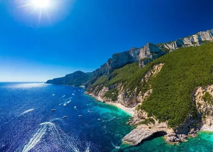 Framed Print : Aerial view of Cala Mariolu, Italy, east coast of Sardinia, Orosei gulf in the Baunei municipal Framed Print : Aerial view of Cala Mariolu, Italy, east coast of Sardinia, Orosei gulf in the Baunei municipal