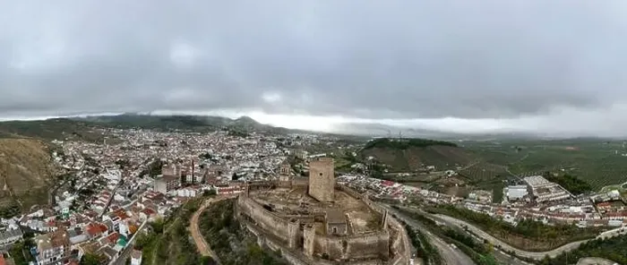Framed Print : aerial view of the castle of Alcaudete in the province of Jaén, Andalusia Framed Print : aerial view of the castle of Alcaudete in the province of Jaén, Andalusia